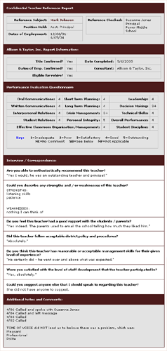 Example of in depth interview report template